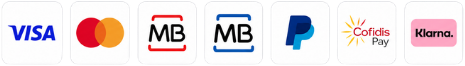 Métodos de pagamento aceites: Visa, Mastercard, MBWay, Multibanco, PayPal, CofidisPay, Klarna