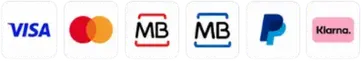 Métodos de pagamento aceites: Visa, Mastercard, Multibanco, MBWay, PayPal, Klarna